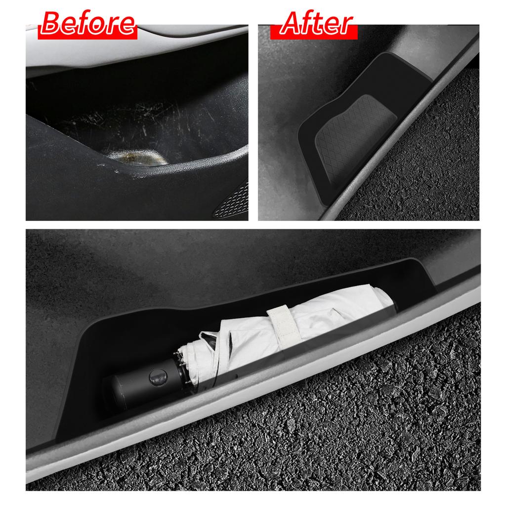For BYD ATTO 2 Yuan Pro Yuan UP 2024 2025 Door Side Storage Box TPE Front Rear Door Handle Tray Organizer Tidying Black