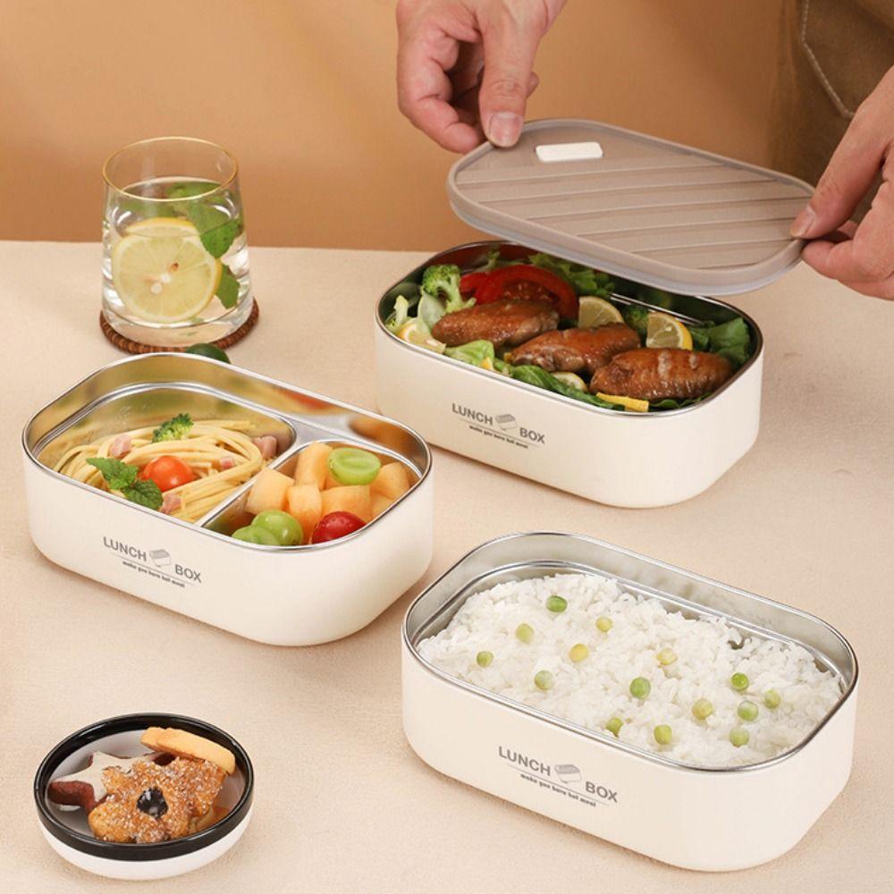 600ml Insulated Lunch Box Detachable Food Box Multifunctional Food Storage Container  School