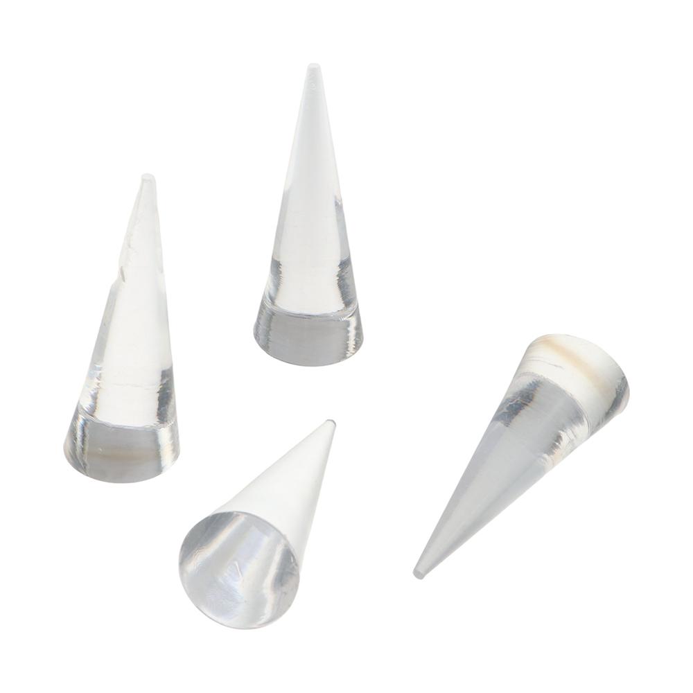 Hochwertiger Ringhalter Kegel Ringständer Kunststoff Transparent Kegelförmig Schmuckdisplay Ringdisplay