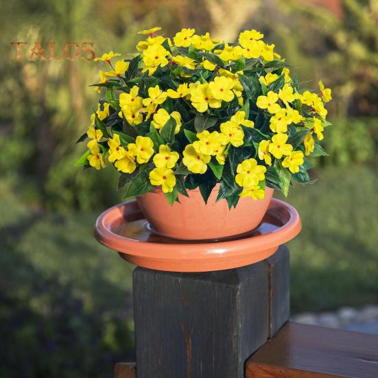 Artificial Impatiens Bunch UV Resistant Faux Flowers Low Maintenance Fake Impatiens Bouquet for Indoor Vase Planters Balcony Decorations