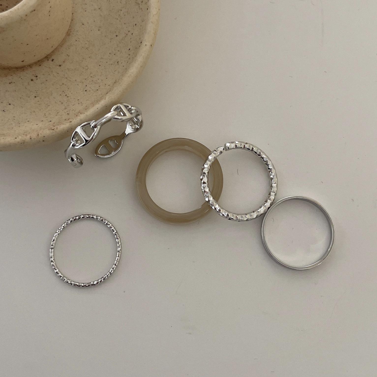 

Трендовое минималистичное женское винтажное кольцо с бриллиантом из ацетата 2023 Adjustable