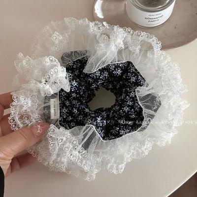 Große Haargummis für Mädchen Frauen Scrunchie Gummi Koreanisches Zubehör Blumen Fascinators Elegant Vintage Beliebt Mode Neu