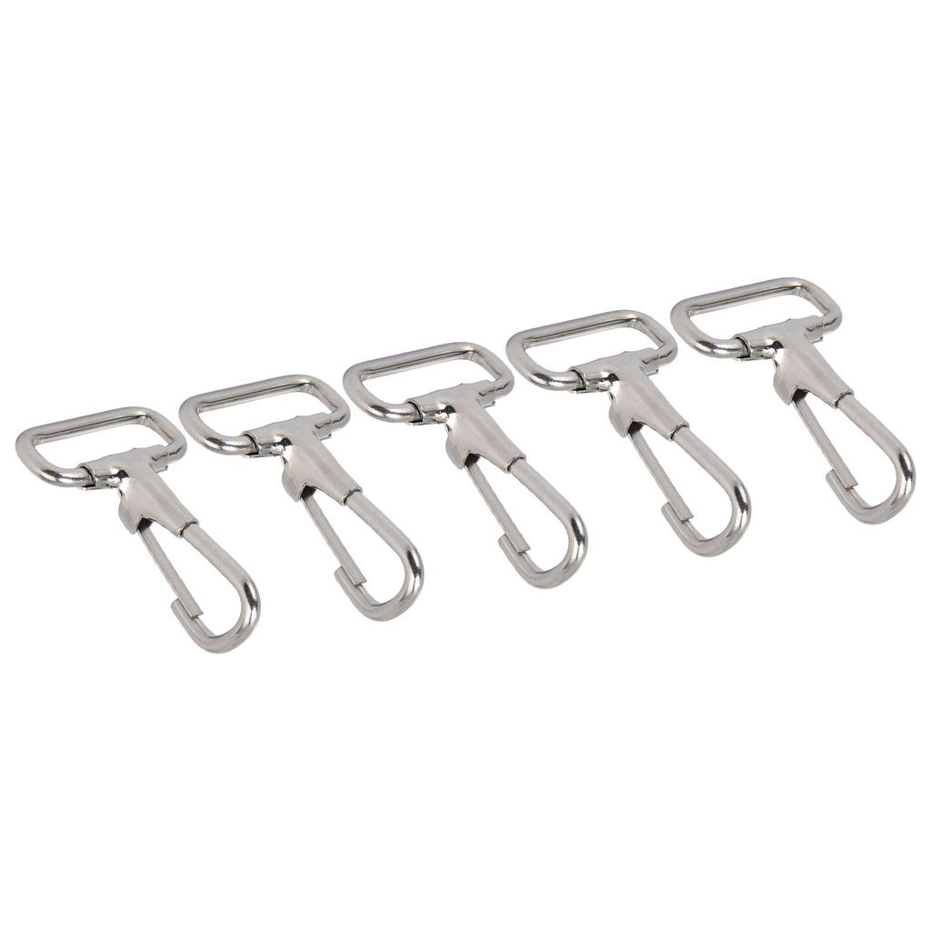 5Pcs Snap Hooks 304 Stainless Steel Metal Clips for Keychain Linking Dog Leash Collar 29mm