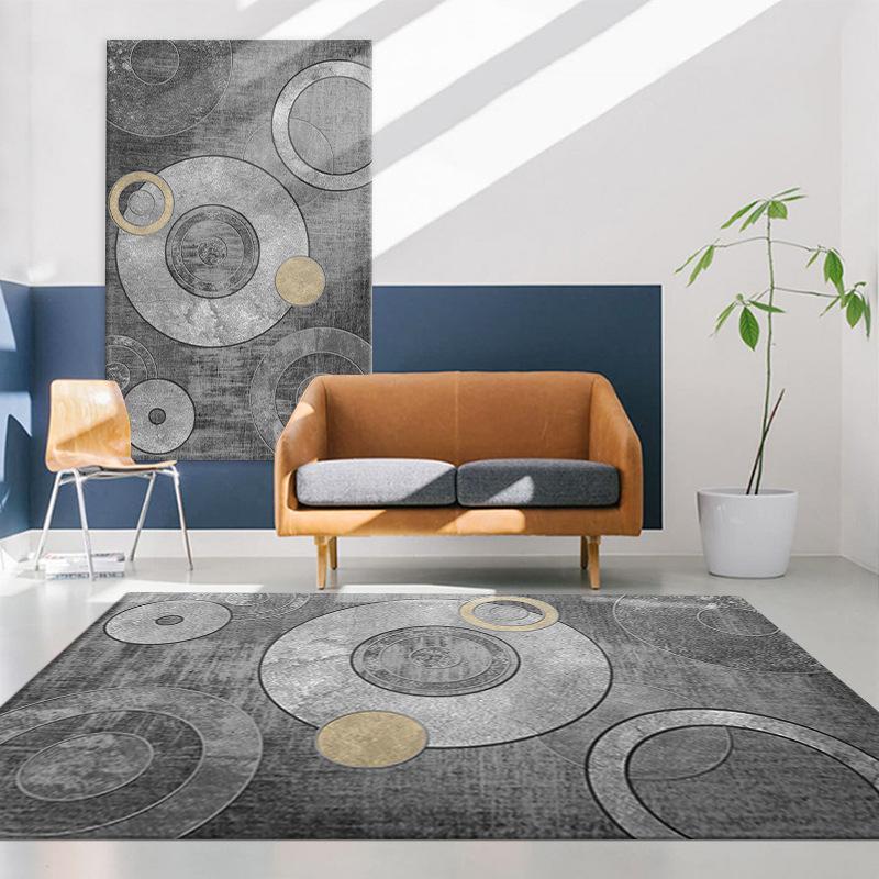 Nordic Geometric Carpet Living Room Coffee Table Mat Sand Blanket Bedroom Bedside Blanket 3D Printing Splicing Carpet Floor Mat