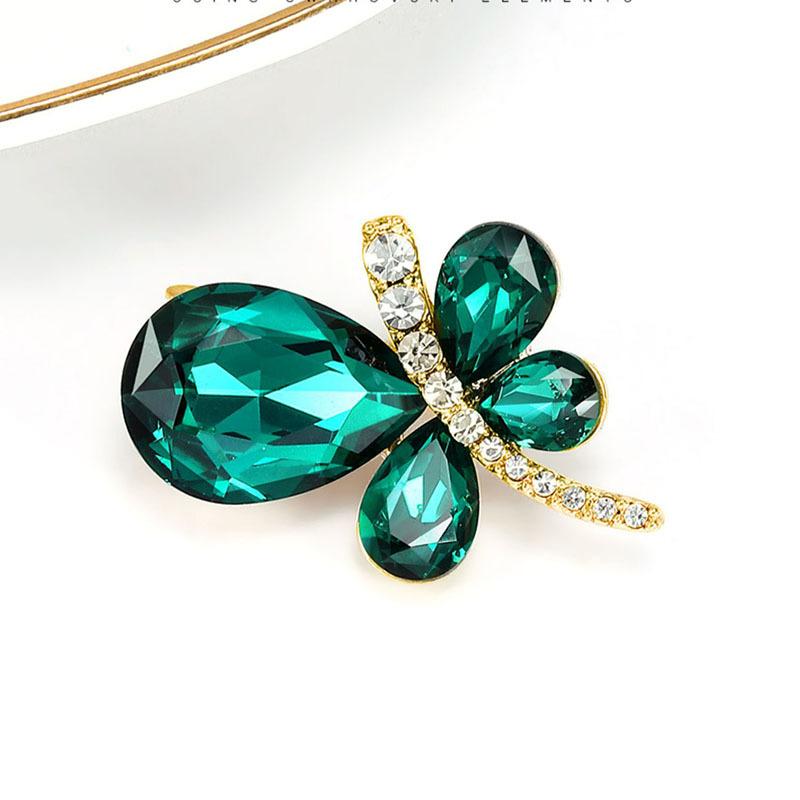 Emerald Butterfly Brooch Femininity Insect Brooch Niche Premium Pin Retro Suit Accessories
