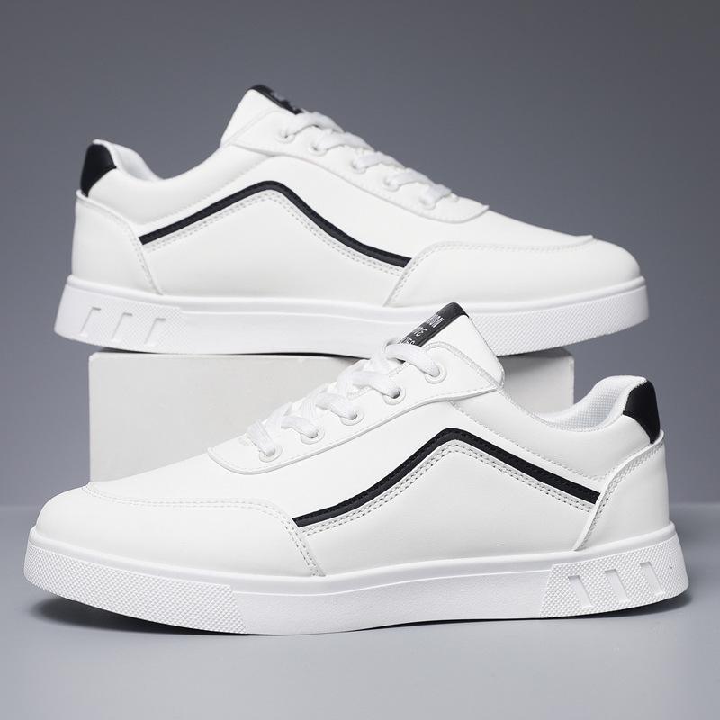 Versatile 2025 Plus Size Men's Fashion Sneakers - All-Season Soft Sole White Shoes
