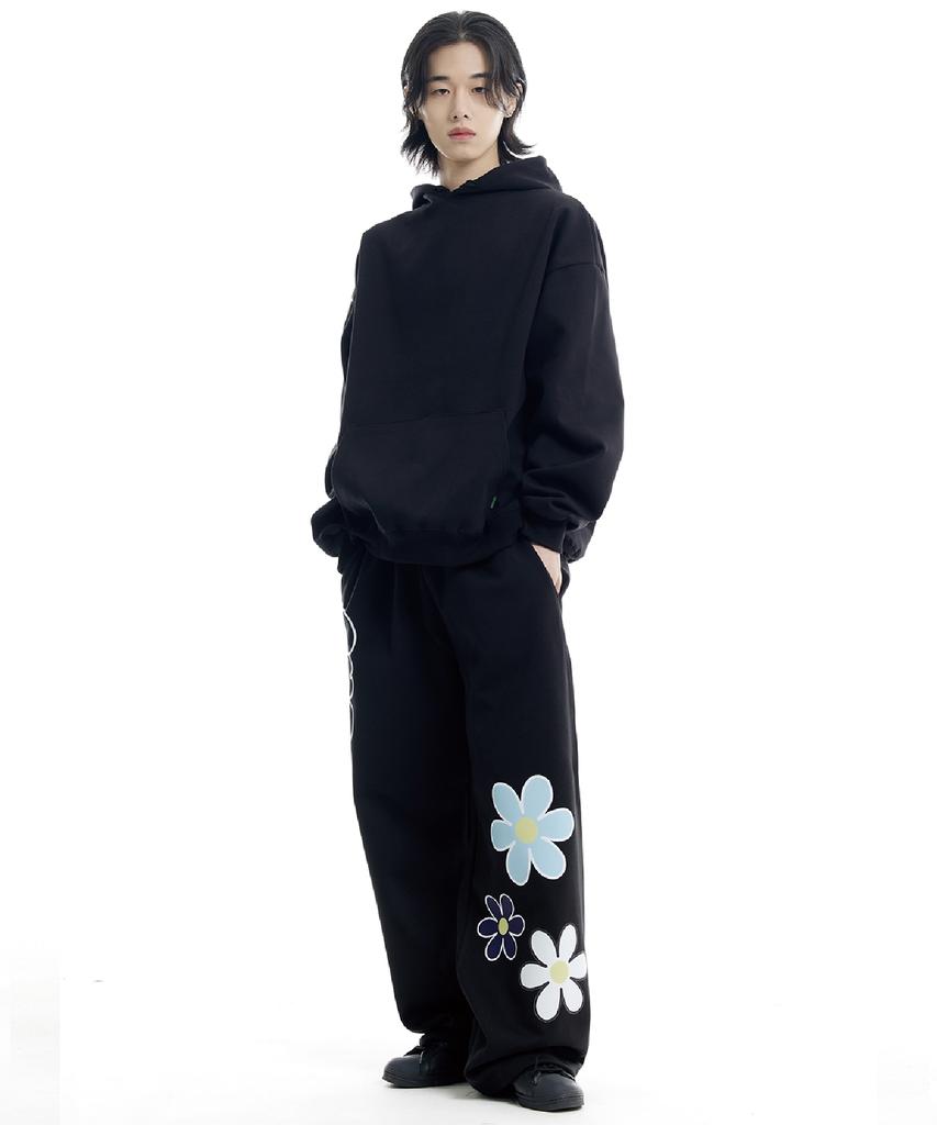 CREAM SODA LAB 3 Flower Wide Elastic Pants