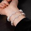 French temperament zircon flower beaded pearl bracelet bracelet exquisite versatile retro jewelry women
