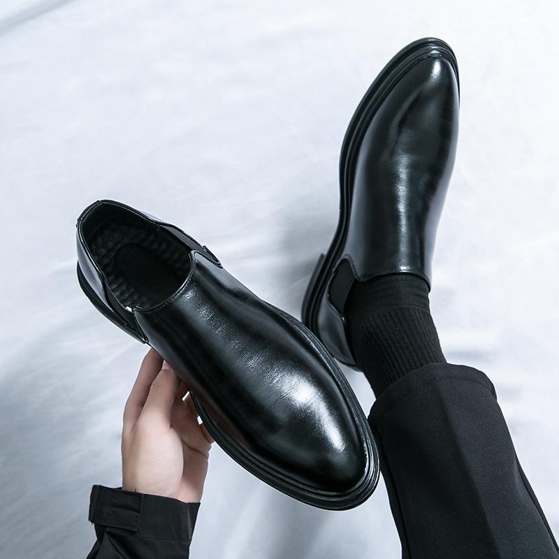 Fashion Leather Fashion Casual Shoes Men Classic Mens Loafers Mens Slip On Dress Footwear Male Comfortable Business Shoe Brand Flats