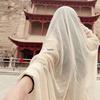 Desert Sun Protection Shawl: Lightweight Cotton Linen Silk Scarf for Travel