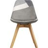 Set of 2 Scandinavian Style Chairs "Baya Patchwork" Atmosphera - Grey