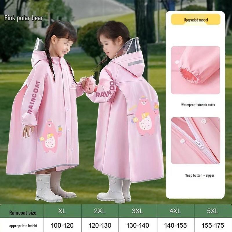 Children's Raincoat for Kindergarten & Primary School Students - Space 2025 Design with Backpack Compatibility