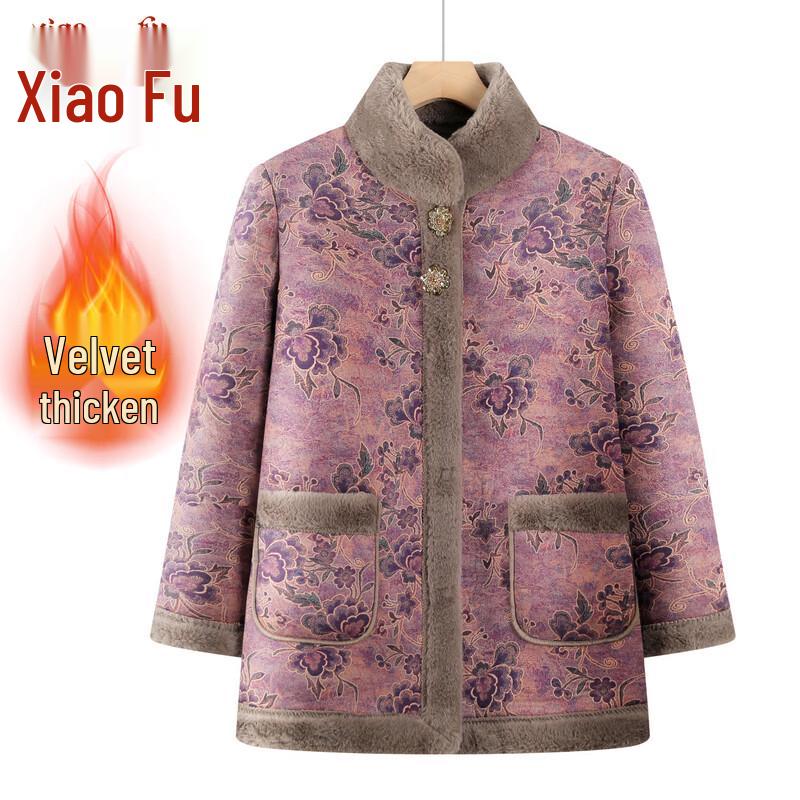 

Зимняя хлопковая куртка для пожилых женщин 4XL (140-155 jin)