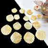 10Pcs, Boho Natural Shell Pendant With Hole, Handmade Sector Charms for Jewelry Making DIY Necklace Accessories