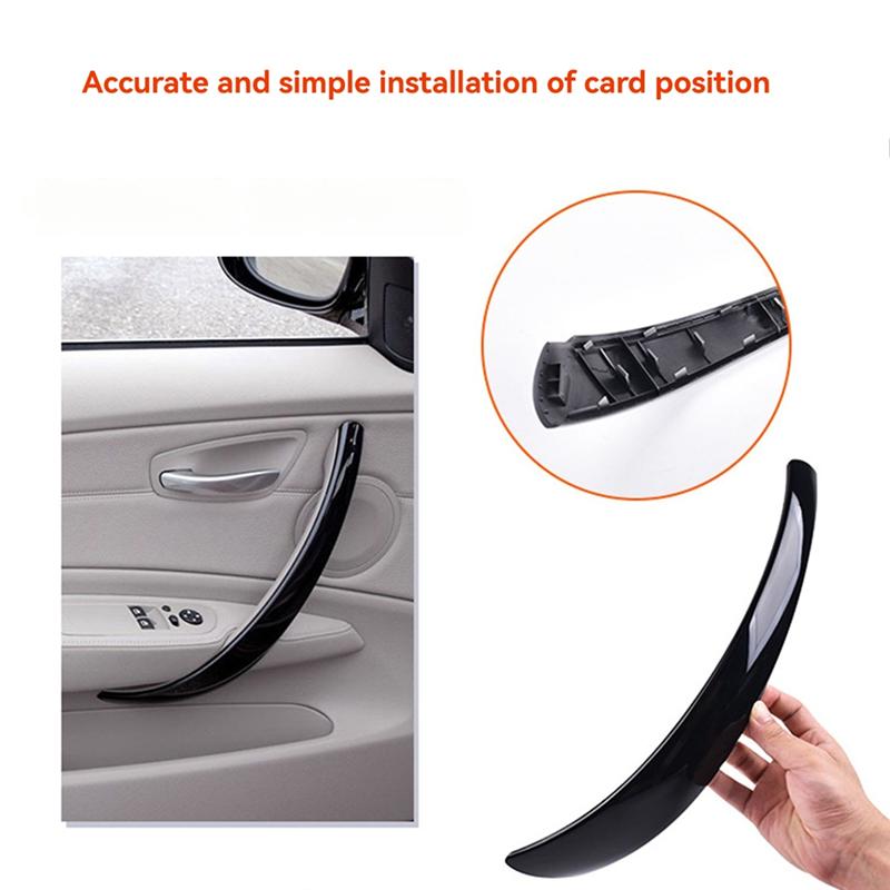 A03Z-Car Interior Door Pull Handle Cover Trim Panel For BMW 1-Series E81 E82 E87 E88 2006-2012