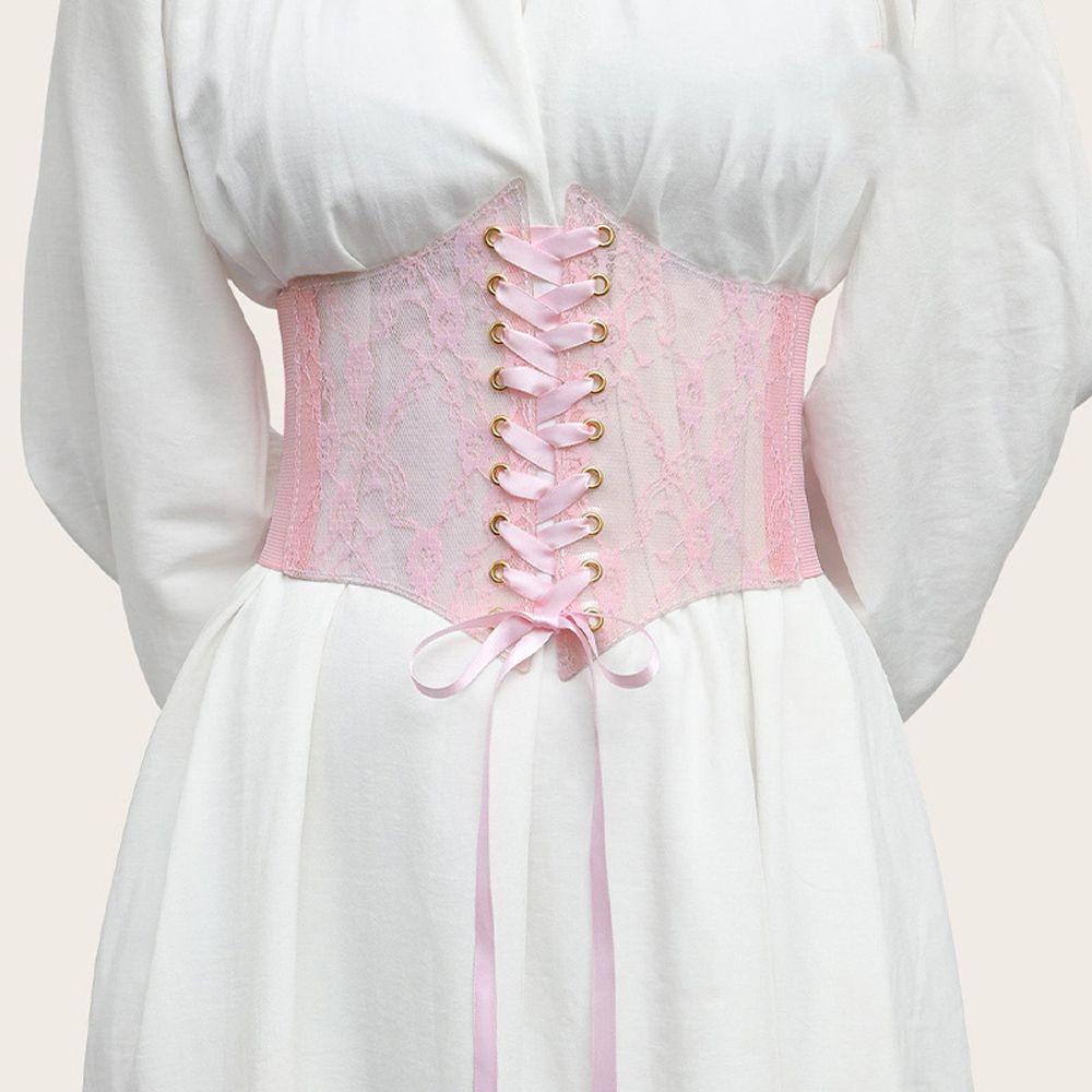 Flower Women Outfits Waist Bandage Harness Waistband Lace Corset Belt Waist Corset Cummerbunds