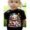 Kids Clothes Cute Animals Printing Christmas T-Shirt Festive Short Sleeve Boys Girls Clothes 2-14Y Christmas Gift Child Top Tee
