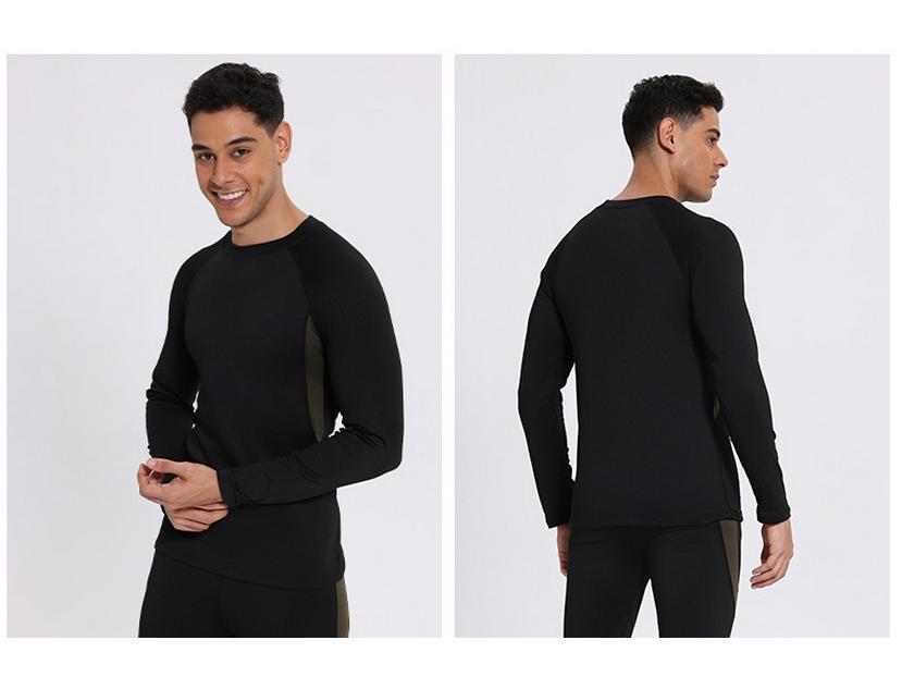Men's Quick-Dry Fleece-Lined Base Layer for Outdoor Sports, Hiking, Mountaineering, Skiing, and Fitness