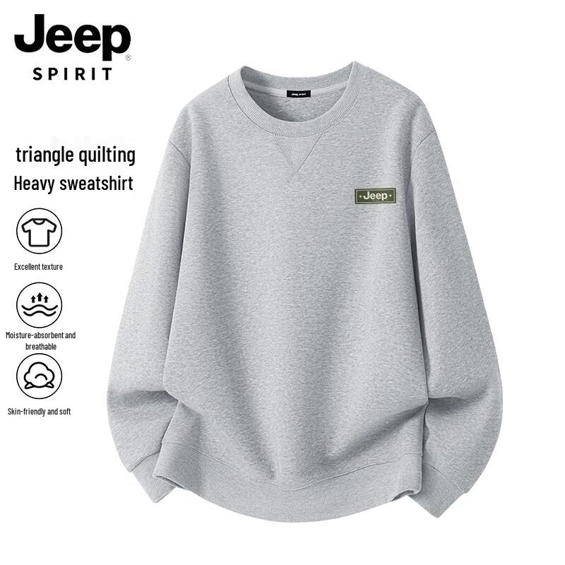 

JEEP SPIRIT Men s Crew Neck Casual Long Sleeve Sweatshirt M