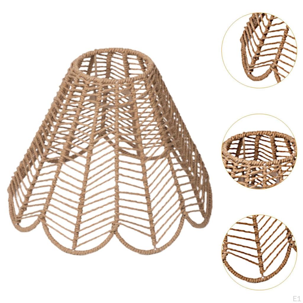 Pendant Lamp Shade,Imitation Rattan Lampshade,Chandelier Light Cover,Lampshade for