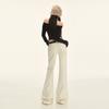 American apricot low-rise slightly pulled jeans women's autumn and winter new slim-fitting and thin pants without sticking to the legs