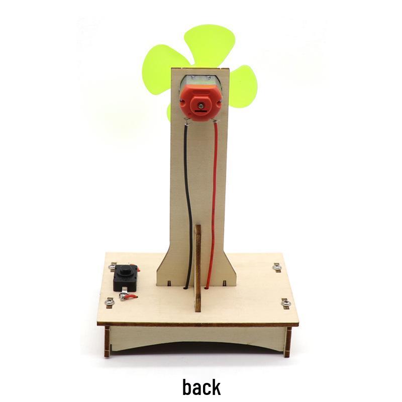 DIY Wooden Desk Fan Kit for Students - Educational Science Experiment Model