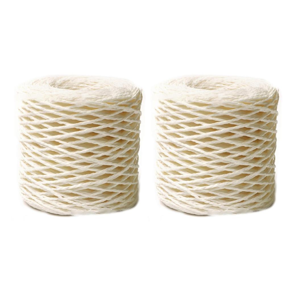 Raffia Straw Yarn DIY Knitting Material for Women Girls Cotton Raffia Yarn Crochet Summer Sun Hat Yarn Seabeach Bag Yarn