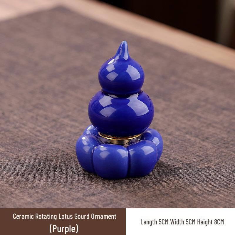Vibrant Rotating Gourd Ornament: Stylish and Fun Tea Pet with Custom Logo Option