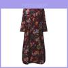 Elegantes Damen Vintage Lässiges Blumenmuster Lockeres Kleid Kaftan Langes Maxihemd Für Alle Anlässe