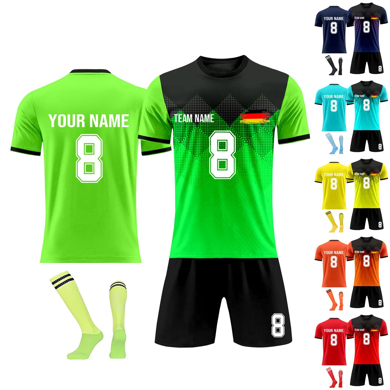 

Комплект персонализированных рубашек для мужчин и девочек с именем и номером, футбольные майки на заказ для мальчиков, тренировочный костюм M тёмно-синий