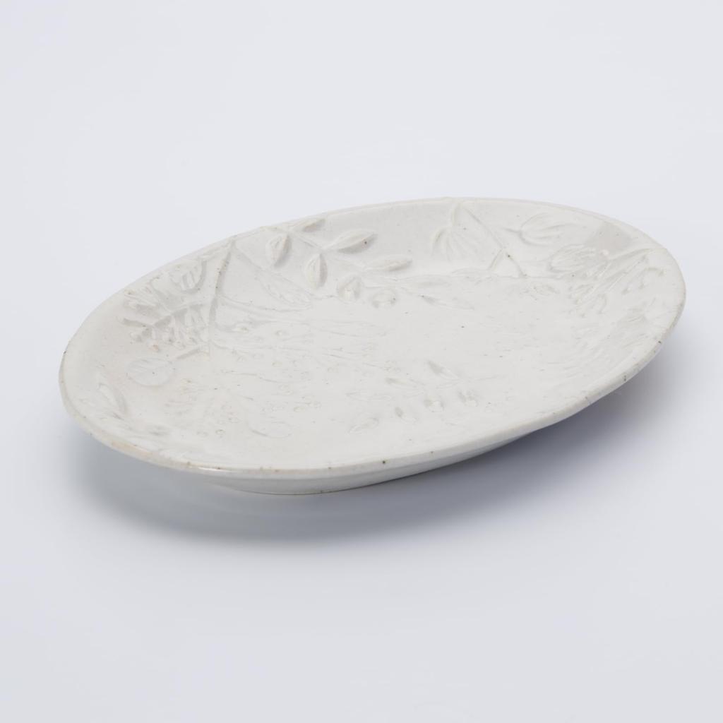 Aito Seisakusho Oval Side Microwave and Dishwasher Seto 19 X 13 Made In Product Number 111231 "Ha Gohonte" Plate, Safe, White, Ware, Approx. Cm,