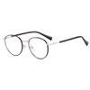 New Metal Frame Small Oval Myopia Glasses Luxury Designer Clear Anti Radiation Filter Medical Prescription Glasses Diopter 0