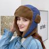Winter denim women's outdoor warm winter hat fleece thickened ear protectors new cold hat