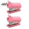 Functional Stapler for Receipts And Crafts Mini Cartoon Stapler, Cute Pig Shape, Portable Lightweight PVC Back to School Shell Binding Tool, Handheld