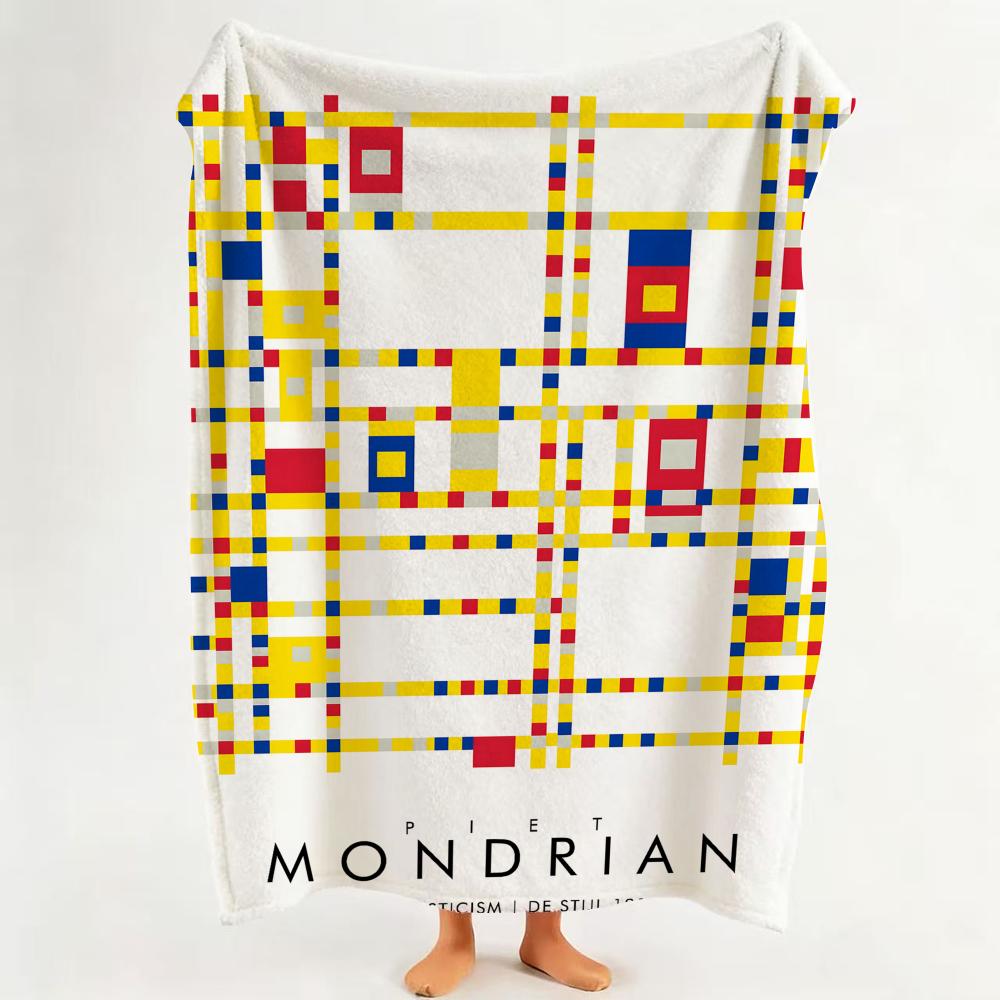 

Artist G Geometric p painter P Piet M Mondrian Throw Flannel Throw Blanket Suitable for Sofa Living Room Bedroom 75cmx90cm