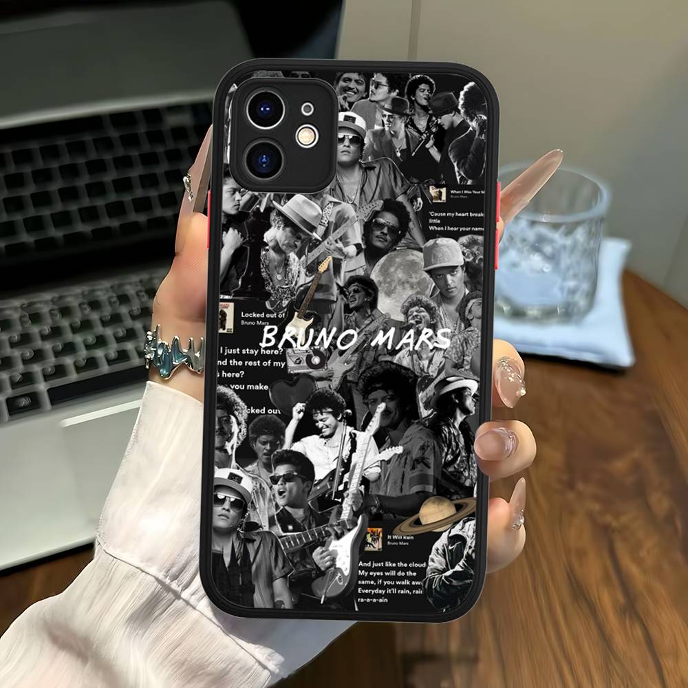 

Famous Bruno Mars The Romantic Phone Case For IPhone 16 15 14 11 12 13 Pro Max Plus 12 XS Max Back Cover Matte Case iphone Xs Max