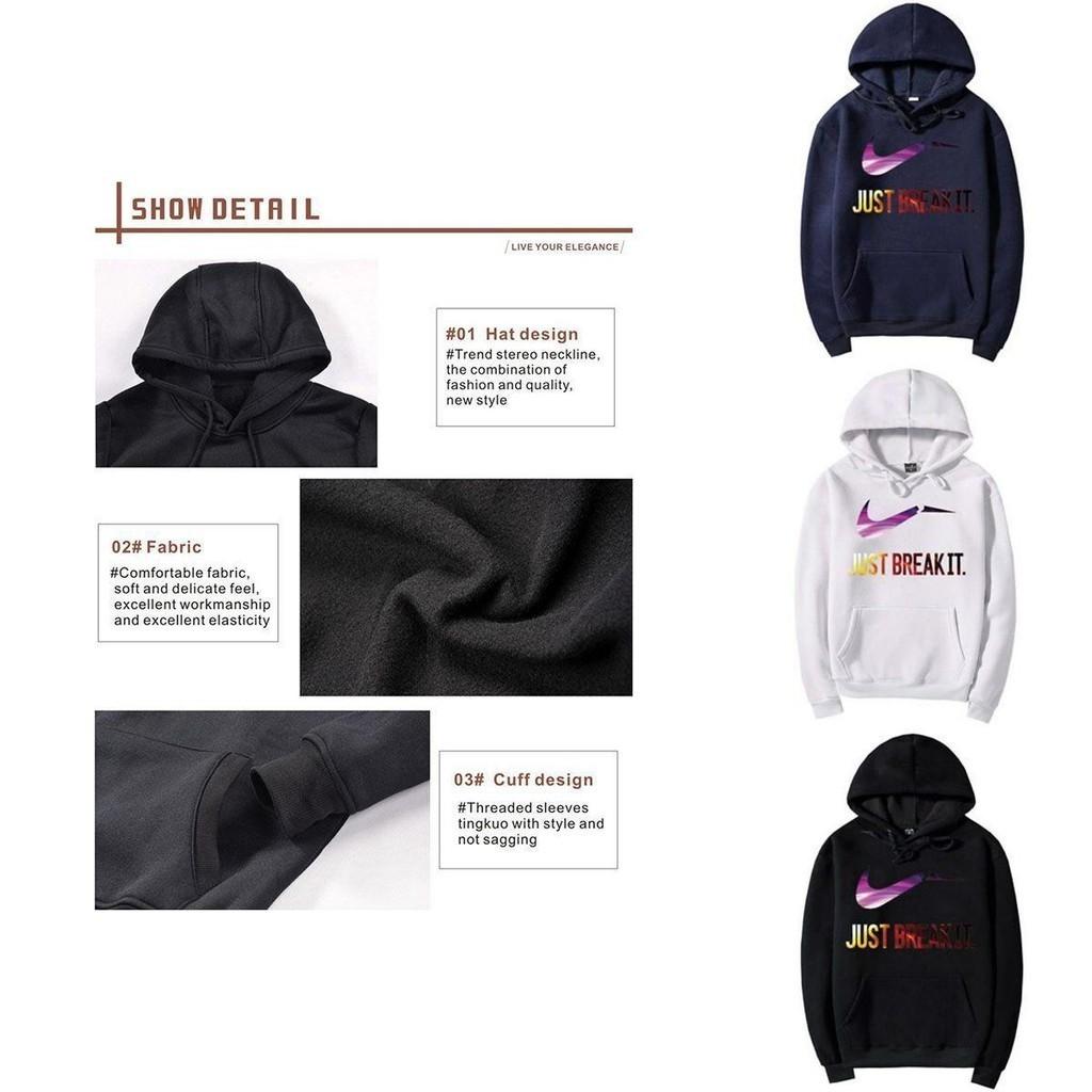 Men's Just Break It Hoodie Pullover Sweatshirt Jumper Soft Breathable Warm Coat