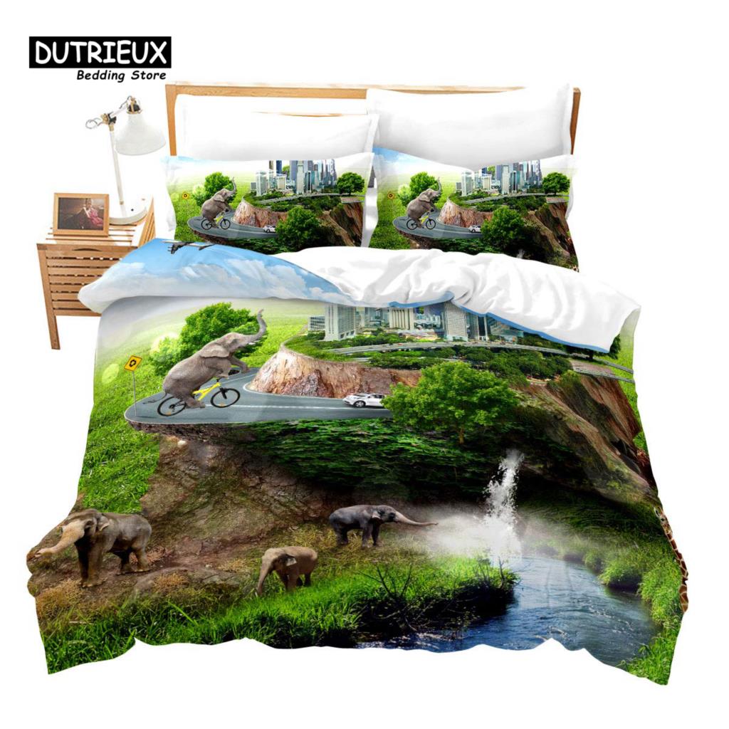 

Романтический европейский городской комплект постельного белья с городским пейзажем, пододеяльник, ночной пейзаж, башня, покрывало на кровать с кораблем, покрывало на кровать размера «king-size» для двоих EU single(135x200cm)