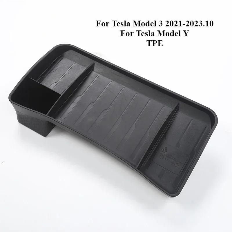 Für Tesla Model 3/Y/3+ ETC Armaturenbrett-Bildschirm Hinterer Aufbewahrungsbehälter Ablage Taschentuchbox Unsichtbare Halterung Organizer Innenzubehör