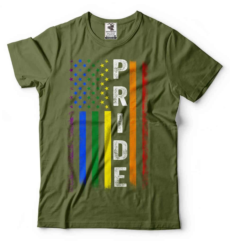USA Pride Flag Shirt Pride Shirt America Flag Shirt LGBT LGBTQ Rainbow Shirt