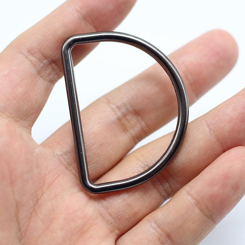 Electroplated Alloy D-Ring Strap Connector and Half-round Shoulder Bag Buckle