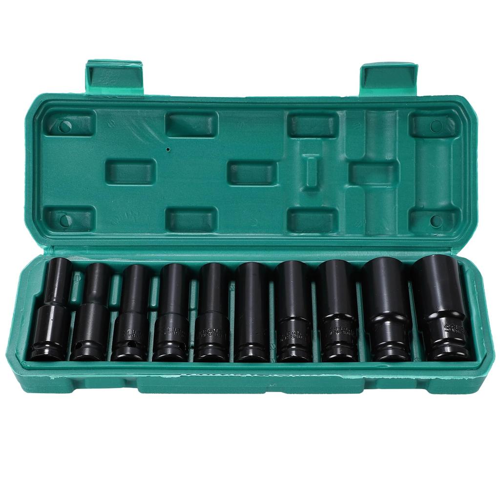 Socket deep long impact with storage hexagonal long drive size inch wrench, socket, socket, wrench, socket, set, case, shaft, tool, DIY, socket, car,