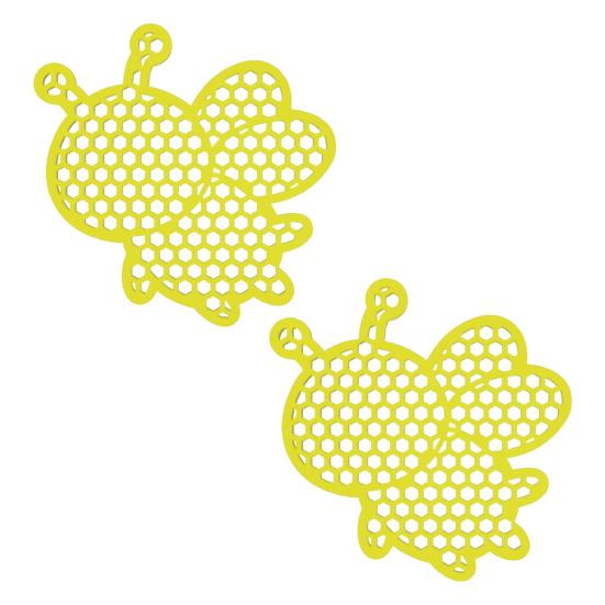 

2 шт. плавающая поилка для пчел, красочная кормушка для пчел, насекомых, поилка для бабочек 2pcs жёлтый