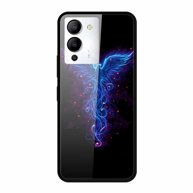 Luxury Shockproof Tempered Glass Back Cover Hard Case For Infinix Note 12 G96 Infinix Note 11pro 11s Protective Cool Phone Cover