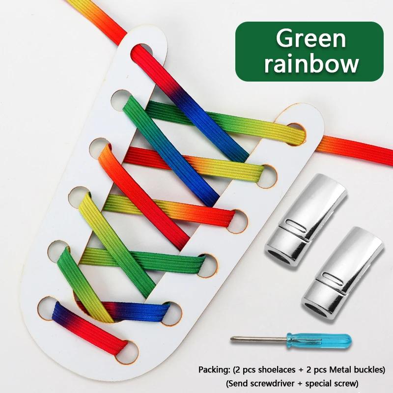 Colorful Elastic Laces Sneakers Magnetic Lock Shoe laces without ties Kids Adult Tennis No Tie Shoelaces for Shoes Accessories