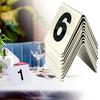 10Pcs/Set Stainless Steel Number Plate Double Sided Numbered 1 Through 20 Digital Card Plate Numbered Card