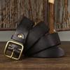 Trendy Fashion Leather Pin Buckle Men'S Belt Young People Pure Cowhide Versatile Retro Jeans Belt Men