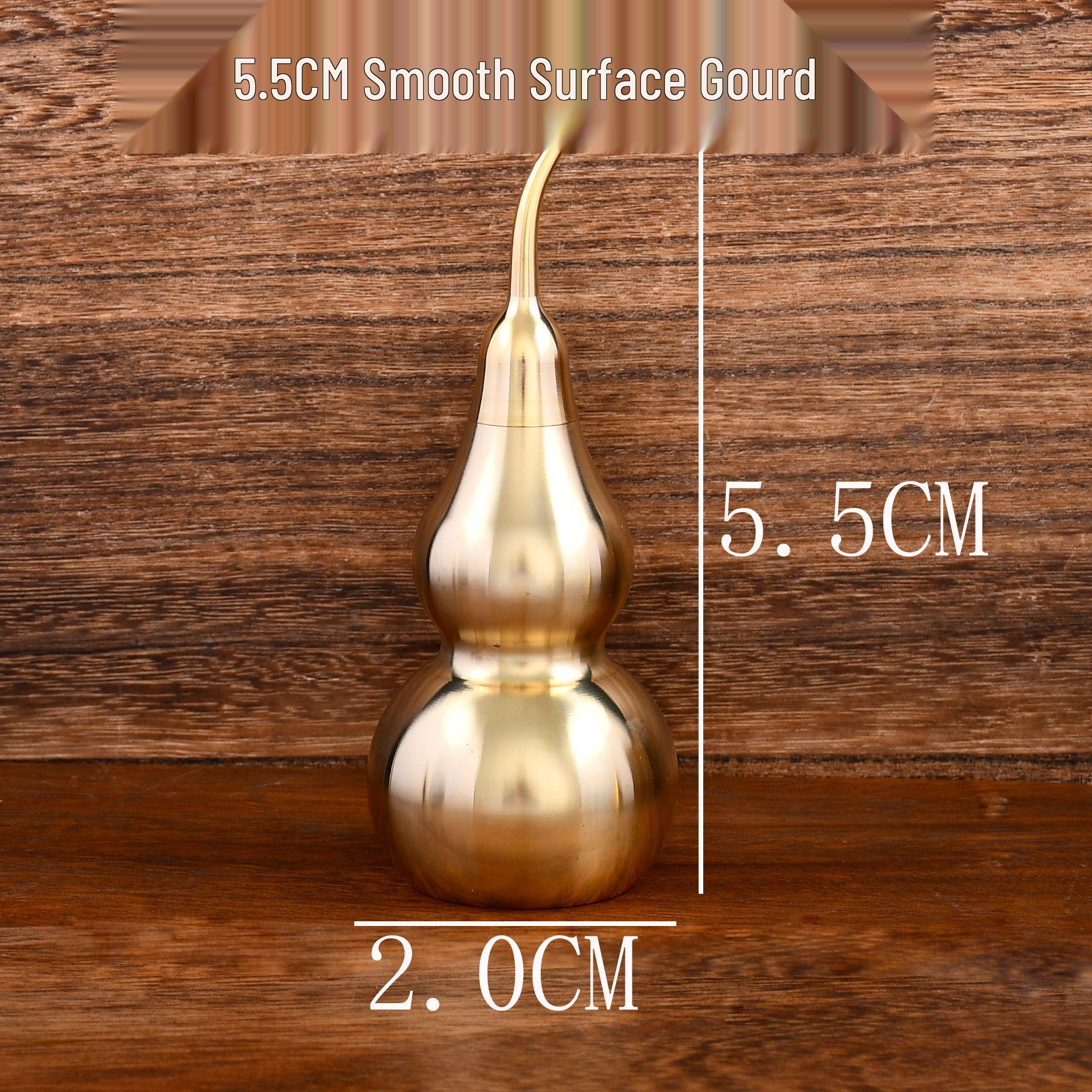 Polished Brass & Copper Gourd Pendant: Hollow, Dual-Opening Feng Shui Ornament