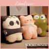 Panda Rabbit Cute Frog And Pig Plush Pillow And Blanket For Office Nap Time