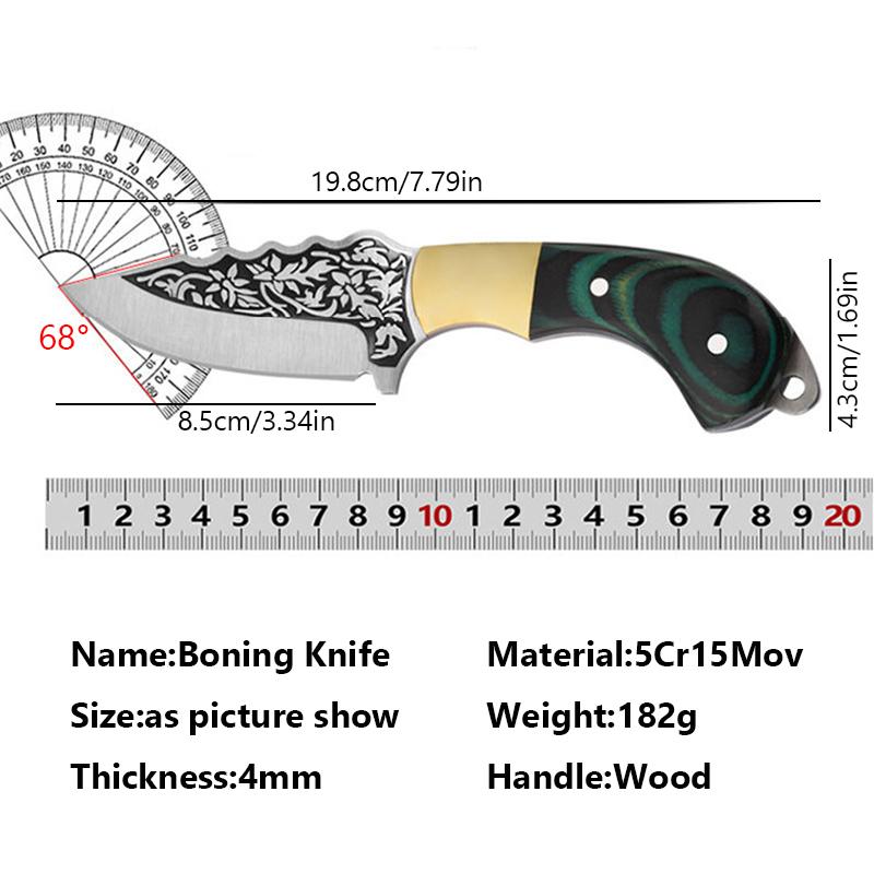 Forged Kitchen Boning Knife Cleaver Butcher Knife Meat Fish Barbecue Cutting Peeling Utility Knife with Sheath Cooking Tools